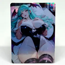 Darkstalkers Morrigan Aensland Goddess Anime Waifu ACG Foil Card - Image 1