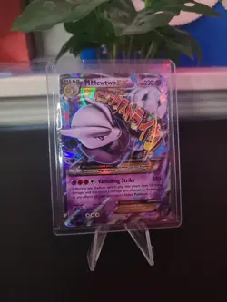 Pokemon Mega-Mewtwo-EX Holo Ultra Rare TCG Card 63/162 Breakthrough - Image 1