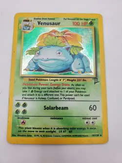 Pokemon TCG Venusaur Holo Card 18/130 Base Set 2 - damaged - Image 1