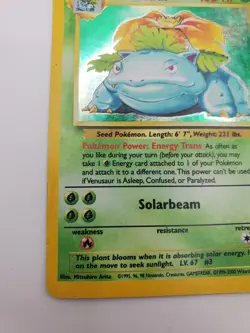 Pokemon TCG Venusaur Holo Card 18/130 Base Set 2 - damaged - Image 5