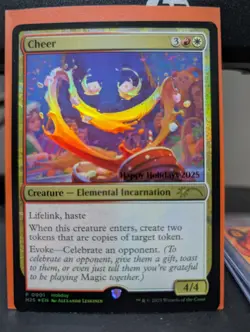 Cheer MTG 2025 Holiday Promo card - Image 1