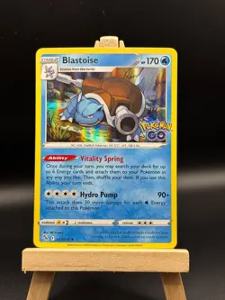 Pokemon TCG Blastoise 17/78 Pokemon Go Stamped Holo Card 017/078 - Image 1