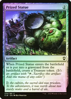 NM Foil Prized Statue, MTG, Baldur's Gate, Magic the Gathering, 334 - Image 1