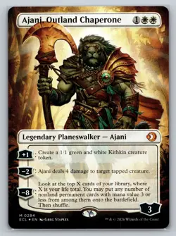 Ajani, Outland Chaperone (Borderless) Lorwyn Eclipsed Foil - Image 1