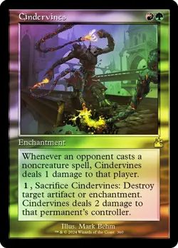 Cindervines Foil Retro Frame Ravnica Remastered NM MTG - Image 1