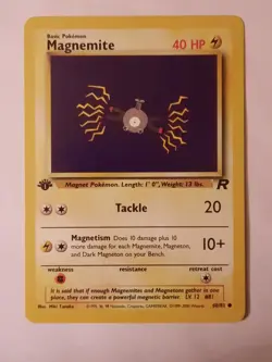 Pokemon Card Team Rocket 1st Edition Magnemite 60/82 Regular Finish - Image 1