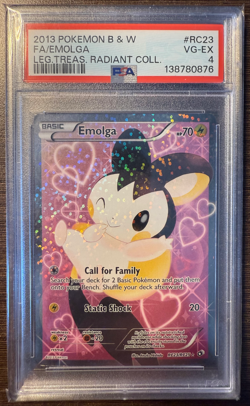 Pokemon TCG Emolga RC23/RC25 Legendary Treasures Full Art Holo PSA 4 - Image 1