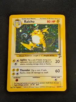 Raichu -LP Swirl- 016/130 Base Set 2 Holo Pokemon TCG - Image 1