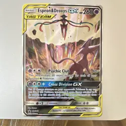 Pokemon Espeon & Deoxys GX TAG TEAM Promo Holo SM240 Sm 260 HP - Image 1