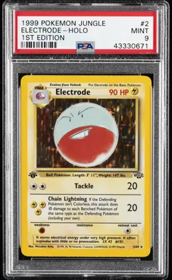 1999 POKEMON JUNGLE 1ST ED #2 ELECTRODE-HOLO PSA 9 - Image 1