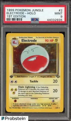 1999 Pokemon Jungle 1st Edition #2/64 Electrode Holo PSA 9 MINT - Image 1