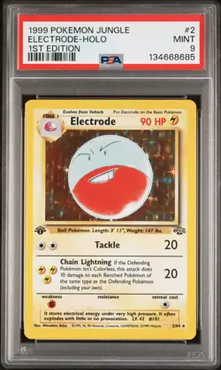 1999 POKEMON JUNGLE 1ST EDITION #2 ELECTRODE-HOLO PSA 9 - Image 1