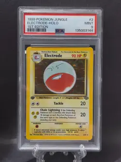 Pokemon Electrode Holo 1999 Jungle 1st Edition #2 PSA 9 Mint - Image 1