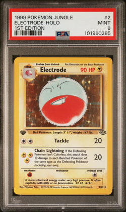 1999 POKEMON JUNGLE #2 ELECTRODE-HOLO 1ST EDITION PSA 9 - Image 1