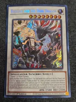 Yugioh! 1x Ecclesia and the Dark Dragon BPRO-EN041 Secret Rare 1st Ed NM - Image 1