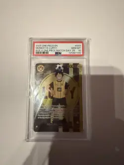 MONKEY D. LUFFY BVB X ONE PIECE MATCH DAY '25 ONE PIECE PROMOS 2025 003 PSA 10 - Image 4