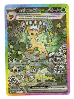 Pokemon Prismatic Evolutions Leafeon EX 144/131 Special Illustration Rare SIR - Image 1