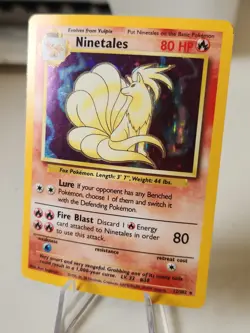 Pokemon Ninetales 12/102 Base Set Holo Vintage Rare 1999 Single Card - Image 1