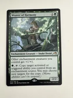 Weaver of Harmony MTG Magic the Gathering Card NM Near Mint NEO - Image 1