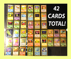 VINTAGE 42 Pokemon Card Lot 1996 1999 & 2000 w/HOLOS & SHADOWLESS & 1st EDITIONS - Image 1