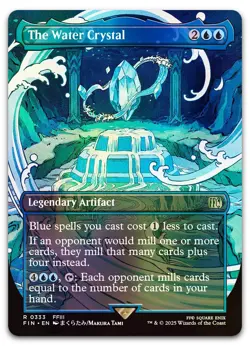The Water Crystal (Borderless) #333 (Foil) (NM) Final Fantasy FIN Magic MTG - Image 1