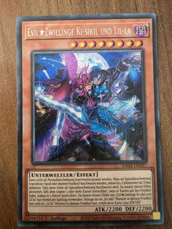 Yu-Gi-Oh! RA04-DE037 Evil Zwillinge Ki-sikil und Lil-la Secret Rare NM 1st - Image 1