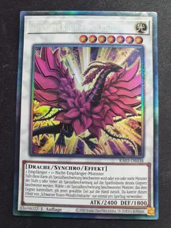 Yu-Gi-Oh! RA03-DE038 Schwarzer Rosen-Mondlichtdrache Collectors Rare NM 1st - Image 1