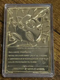 1999 Pokemon 23K Gold Plated Jigglypuff Trading Card Burger King Limited Edition - Image 2