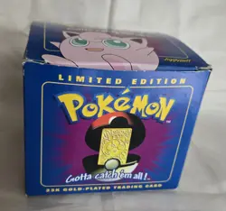 1999 BURGER KING LIMITED EDITION 23K GOLD-PLATED POKEMON TRADING CARD JIGGLYPUFF - Image 3