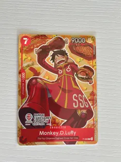 Bandai Monkey.D.Luffy P-080 Card Game Fest 24-25 Promo One Piece TCG NM - Image 1