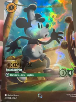 Mickey Mouse - Steamboat Pilot (Enchanted) 231/204 Fabled Holo Disney Lorcana LP - Image 1