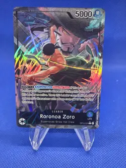 One Piece Legacy of the Master Roronoa Zoro OP12-020 Alternate Alt Art Leader NM - Image 1