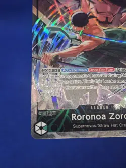 One Piece Legacy of the Master Roronoa Zoro OP12-020 Alternate Alt Art Leader NM - Image 5