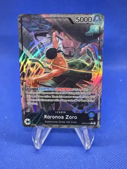 One Piece Legacy of the Master Roronoa Zoro OP12-020 Alternate Alt Art Leader NM - Image 1