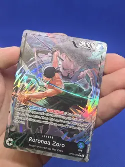 One Piece Legacy of the Master Roronoa Zoro OP12-020 Alternate Alt Art Leader NM - Image 2
