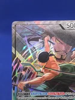 One Piece Legacy of the Master Roronoa Zoro OP12-020 Alternate Alt Art Leader NM - Image 3