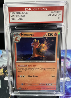 MAGCARGO #029/162 RARE FOIL Pokemon 2025 Card GRADED 10 MINT TCG CCG - Image 1