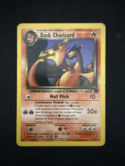 Pokemon TCG Dark Charizard Non-Holo Card 21/82 Team Rocket 2000 Vintage E - Image 2