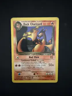 Pokemon TCG Dark Charizard Non-Holo Card 21/82 Team Rocket 2000 Vintage E - Image 3