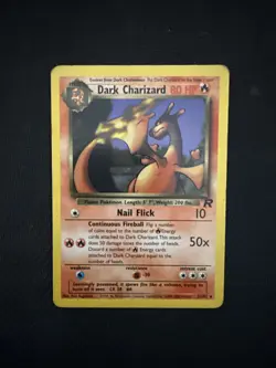 Pokemon TCG Dark Charizard Non-Holo Card 21/82 Team Rocket 2000 Vintage E - Image 4
