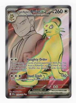 Pokemon Card - Team Rocket's Persian EX 219/182 Destined Rivals Ultra Rare - NM - Image 1