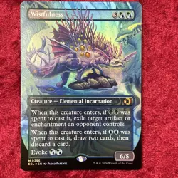 Wistfulness Borderless Foil Fresh Lorwyn Eclipsed Ready To Ship! FOIL FULL ART - Image 1