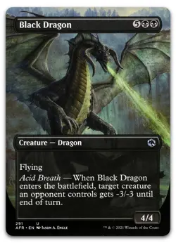Black Dragon (Borderless) #291 (NM) Forgotten Realms AFR Magic MTG - Image 1