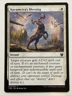 MTG Theros Beyond Death Karametra's Blessing 026/254 LP - Image 1