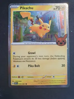 Pokemon 018/091 Pikachu Holo Promo Trick or Trade NM EN - Image 1