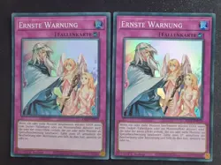 2x Yu-Gi-Oh! RA02-DE078 Ernste Warnung Super Rare NM 1st - Image 1