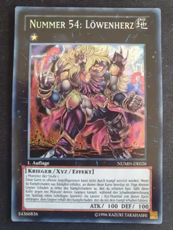 Yu-Gi-Oh! NUMH-DE026 Nummer 54: Lowenherz Secret Rare NM 1st - Image 1