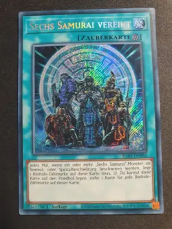 Yu-Gi-Oh! RA03-DE054 Sechs Samurai vereint Secret Rare NM 1st - Image 1