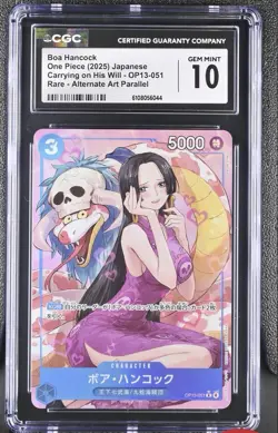 Boa Hancock Alt Art OP13 051 R Carrying on His Will CGC 10 ONE PIECE TCG - Image 1