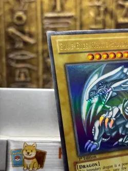 Yugioh Blue Eyes White Dragon Ultra Rare SDK-001 1st Vintage Faded - Image 3